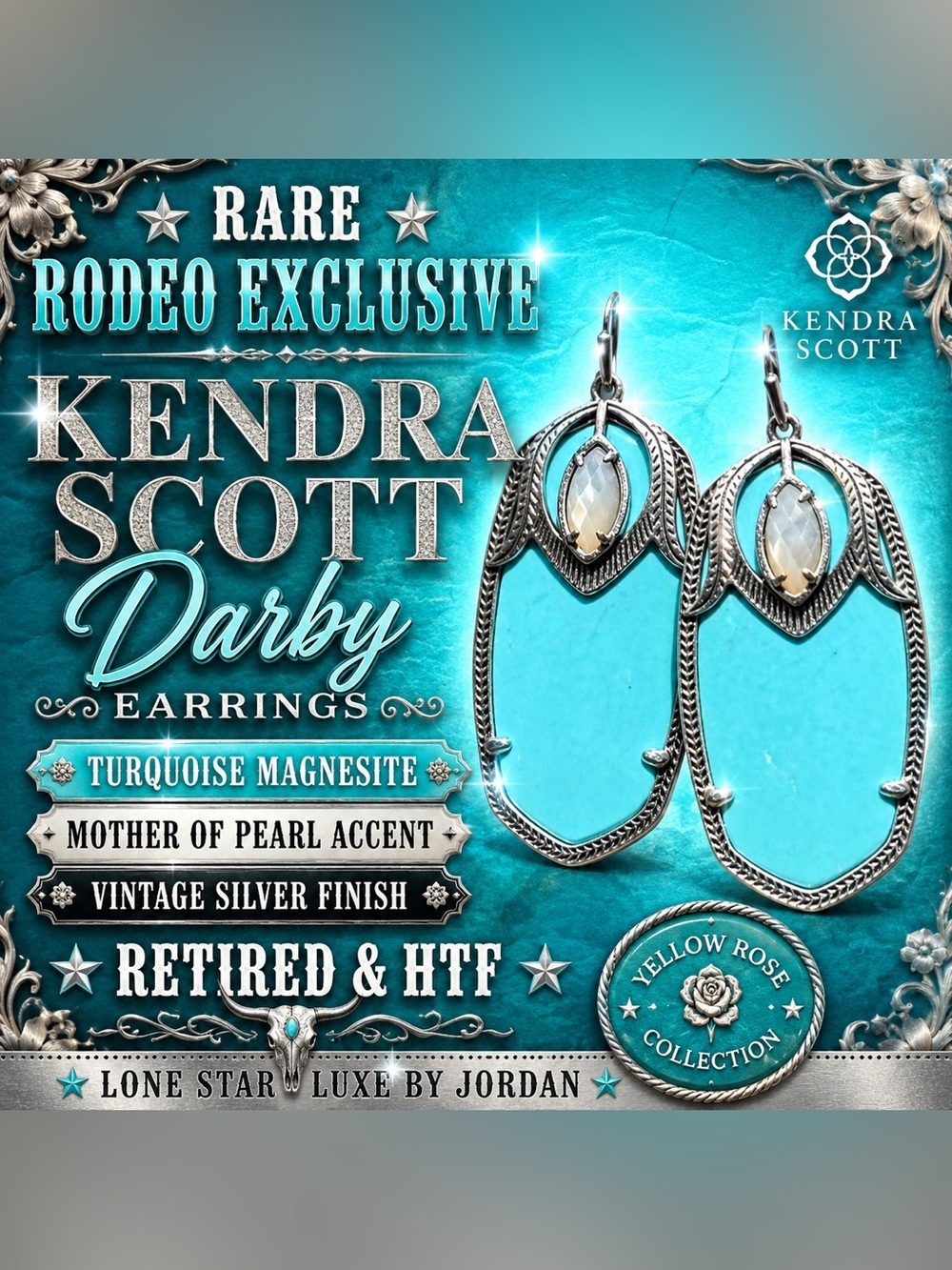 🤠RARE Kendra Scott Rodeo Exclusive Darby Earrings